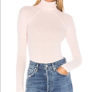 Free People All You Want Ivory Turtleneck Bodysuit